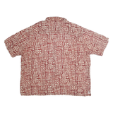 WOOLRICH Mens Rust & Cream Pattern Cotton Blend Shirt 2XL Casual Summer Button