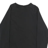 ADIDAS Womens Black Crew Neck UK 10 Sweatshirt Cotton Blend Logo Pullover