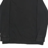 ADIDAS Womens Black Crew Neck UK 10 Sweatshirt Cotton Blend Logo Pullover