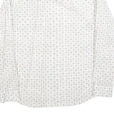MARC O'POLO Mens White & Grey Patterned Shirt M Cotton Blend Long Sleeve Casual