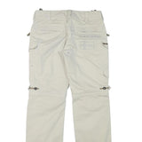 NAPAPIJRI Womens Beige Cargo Regular Fit Straight Trousers W30 L31 Zip Cotton
