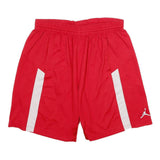 JORDAN Mens Red Casual Polyester Shorts L W32 Sportswear Summer