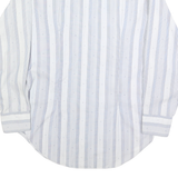 ST MICHAEL Mens Blue & White Striped Shirt M Cotton Blend Classic Fit