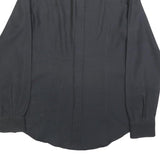 DOLCE & GABBANA Mens Black Plain Shirt S Long Sleeve Luxury Button Collar