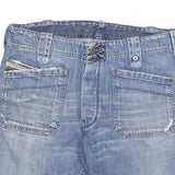 DIESEL Mens Shorts Blue Denim Casual XL W34 Relaxed Fit Cotton Blend