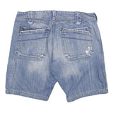 DIESEL Mens Shorts Blue Denim Casual XL W34 Relaxed Fit Cotton Blend