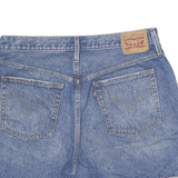 LEVI'S Womens Denim Blue Distressed Casual Shorts L W32 Frayed Hem