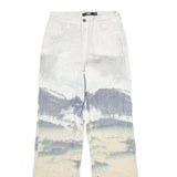 JADED LONDON Womens Jeans White & Blue Regular Straight Denim W26 L34 Landscape