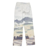 JADED LONDON Womens Jeans White & Blue Regular Straight Denim W26 L34 Landscape