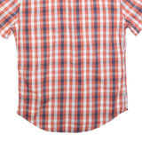 LEVI'S Mens Red & Blue Check Shirt M Cotton Short Sleeve Button Pockets
