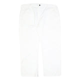 DICKIES Mens Cotton Blend White Relaxed Straight Trousers W40 L30 Workwear