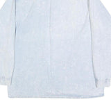 WAIKIKI Mens Blue & Cream Cotton Shirt S Vintage Button Shirt Long Sleeve