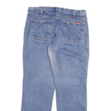 DICKIES Mens Regular Fit Blue Denim Jeans W34 L30 Classic Zip Cotton Blend