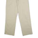 DICKIES Mens Classic Beige Polyester Blend Zip Trousers W36 L32 Workwear Casual