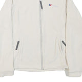 BERGHAUS Womens White Fleece Jacket UK 8 Polyester Blend Zip Outdoor Warm