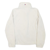 BERGHAUS Womens White Fleece Jacket UK 8 Polyester Blend Zip Outdoor Warm