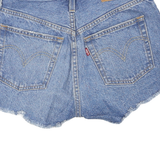 LEVI'S Womens Denim Blue Distressed Cut-Off Shorts S W26