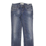 MEKDNA Womens Jeans Blue Slim Skinny Denim Medium W27 L31 Embroidered Pockets