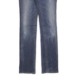 MEKDNA Womens Jeans Blue Slim Skinny Denim Medium W27 L31 Embroidered Pockets