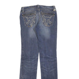 MEKDNA Womens Jeans Blue Slim Skinny Denim Medium W27 L31 Embroidered Pockets