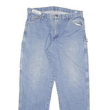 DICKIES Mens Jeans Blue Regular Straight Denim Medium W34 L33 Workwear Zip
