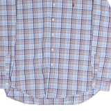 RALPH LAUREN Mens Blue & Maroon Check Shirt XL Classic Button-Down Cotton