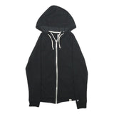 CHAMPION Womens Black Zip Up Hoodie M Casual Sportswear Sweatshirt
