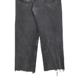 LEVI'S 501 Mens Jeans Black Regular Straight Denim Raw W33 L24 Button Closure