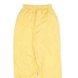 Womens Yellow Joggers UK 10 W22 L30 Relaxed Tapered Fit Drawstring Closure