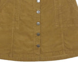FAT FACE Womens Beige Cotton Blend Button Front Mini Skirt UK 12 Casual Pockets