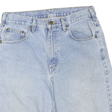 CARHARTT Womens Denim Blue Casual Shorts L W32 Raw Hem Classic Fit