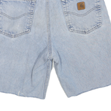 CARHARTT Womens Denim Blue Casual Shorts L W32 Raw Hem Classic Fit