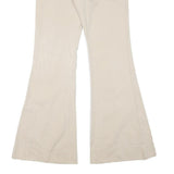 JUICY COUTURE Womens Cotton Blend Beige Regular Fit Wide-Leg Trousers W32 L33