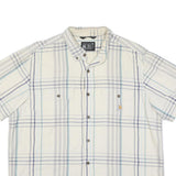 CARHARTT Mens White Blue Grey Check Shirt XL Cotton Blend Casual Button Down