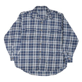 FIELD & STREAM Mens Blue & White Check Shirt XL Casual Cotton Blend Button-Up