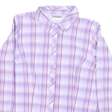 COLUMBIA Womens Purple & White Plaid Shirt XL Outdoor Casual Long Sleeve Button
