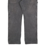 DICKIES Mens Cotton Blend Black Relaxed Straight Trousers W36 L29 Workwear