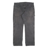 DICKIES Mens Cotton Blend Black Relaxed Straight Trousers W36 L29 Workwear