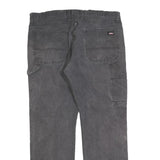 DICKIES Mens Cotton Blend Black Relaxed Straight Trousers W36 L29 Workwear
