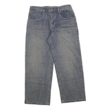 LEMMI Mens Jeans Blue Relaxed Straight Denim Light W30 L26 Casual Comfort Zip