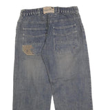 LEMMI Mens Jeans Blue Relaxed Straight Denim Light W30 L26 Casual Comfort Zip