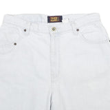 FADED GLORY Womens White Cotton Denim Shorts M W30 Classic Fit Casual Summer
