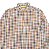 CAMEL ACTIVE Mens Beige & Purple Check Shirt L Button Down Collar Long Sleeve