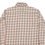 CAMEL ACTIVE Mens Beige & Purple Check Shirt L Button Down Collar Long Sleeve