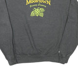 CHAMPION Mens Grey Moontown Brewing Company Crew Neck L Cotton Blend Sweatshirt