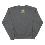 CHAMPION Mens Grey Moontown Brewing Company Crew Neck L Cotton Blend Sweatshirt