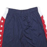 NBA Mens Blue Red & White Sports Casual Shorts L W32 Elastic Waistband