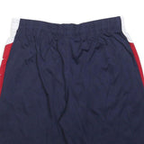 NBA Mens Blue Red & White Sports Casual Shorts L W32 Elastic Waistband