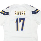 NIKE Womens White Chargers 17 Sports Football T-Shirt M Short Sleeve V-Neck