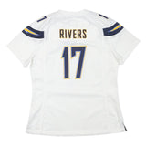 NIKE Womens White Chargers 17 Sports Football T-Shirt M Short Sleeve V-Neck